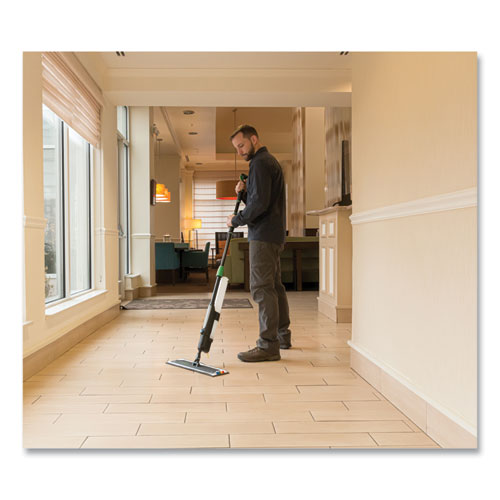 Excella Floor Cleaning Kit, 20" Gray Microfiber Head, 48" To 65" Black/green Handle.