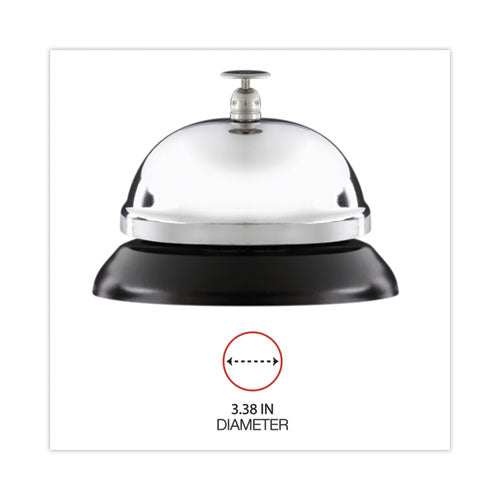 Call Bell, 3.38" Diameter, Brushed Nickel.