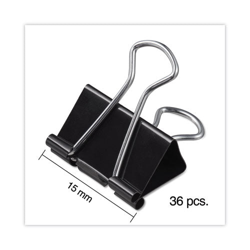 Binder Clip Value Pack, Mini, Black/silver, 36/box