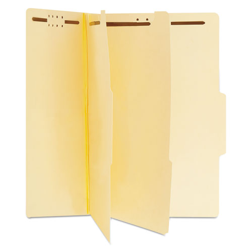 Six-section Classification Folders, 2" Expansion, 2 Dividers, 6 Fasteners, Letter Size, Manila Exterior, 15/box.
