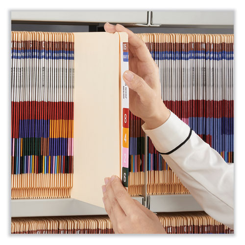 Deluxe Reinforced End Tab Folders, 9" High Front, Straight Tabs, Letter Size,0.75" Expansion, Manila, 100/box