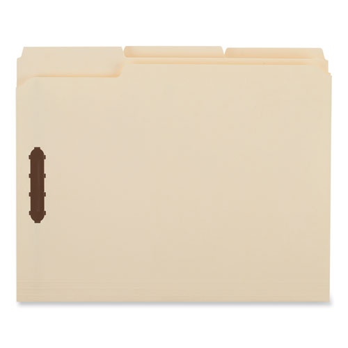 Deluxe Reinforced Top Tab Fastener Folders, 0.75" Expansion, 2 Fasteners, Letter Size, Manila Exterior, 50/box