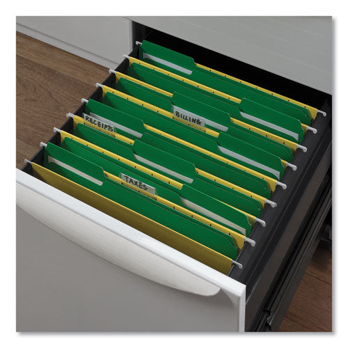 Deluxe Reinforced Top Tab Fastener Folders, 0.75" Expansion, 2 Fasteners, Letter Size, Green Exterior, 50/box