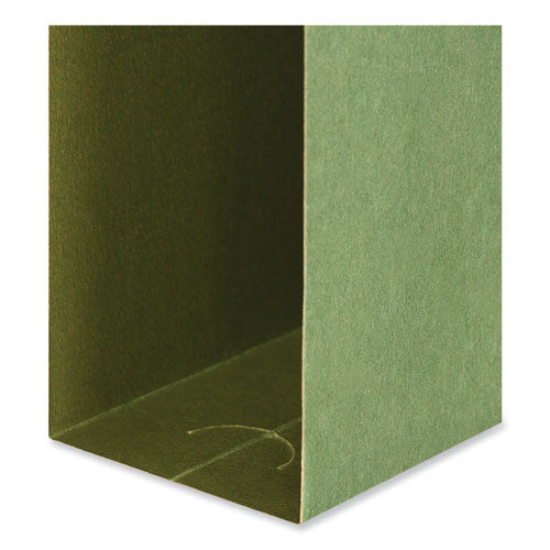 Box Bottom Hanging File Folders, 2" Capacity, Letter Size, 1/5-cut Tabs, Standard Green, 25/box.