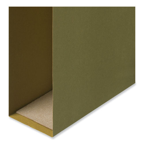 Box Bottom Hanging File Folders, 2" Capacity, Legal Size, 1/5-cut Tabs, Standard Green, 25/box.