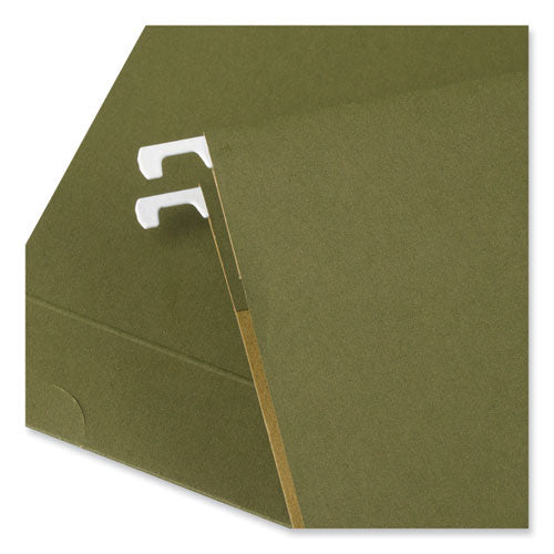 Box Bottom Hanging File Folders, 2" Capacity, Legal Size, 1/5-cut Tabs, Standard Green, 25/box.