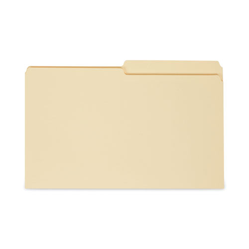 Top Tab File Folders, 1/2-cut Tabs: Assorted, Legal Size, 0.75" Expansion, Manila, 100/box