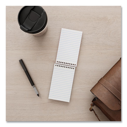 Wirebound Memo Pad With Coil-lock Wire Binding, Narrow Rule, Orange Cover, 50 White 3 X 5 Sheets, 12/pack.