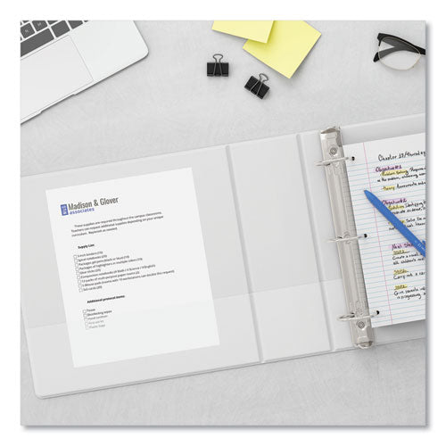 Slant D-ring View Binder, 3 Rings, 0.5" Capacity, 11 X 8.5, White.