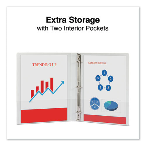 Slant D-ring View Binder, 3 Rings, 0.5" Capacity, 11 X 8.5, White.