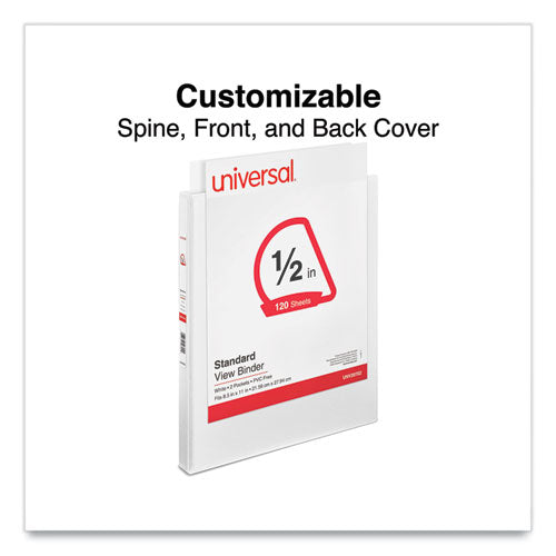 Slant D-ring View Binder, 3 Rings, 0.5" Capacity, 11 X 8.5, White.