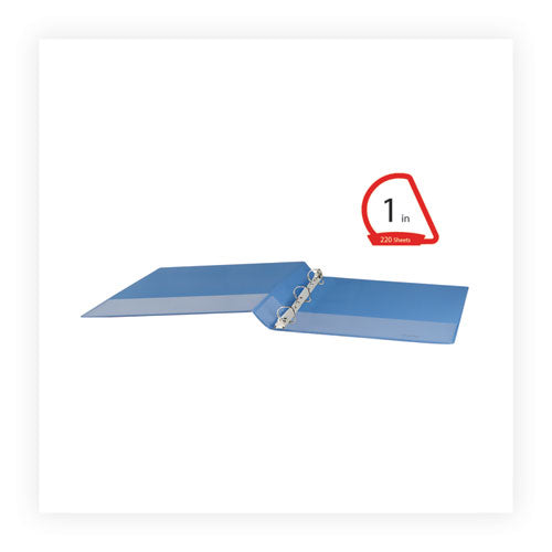 Slant D-ring View Binder, 3 Rings, 1" Capacity, 11 X 8.5, Light Blue.