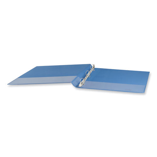 Slant D-ring View Binder, 3 Rings, 1" Capacity, 11 X 8.5, Light Blue.