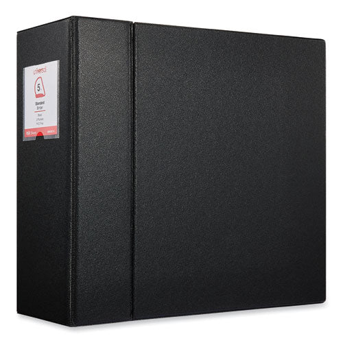 Deluxe Non-view D-ring Binder With Label Holder, 3 Rings, 5" Capacity, 11 X 8.5, Black.