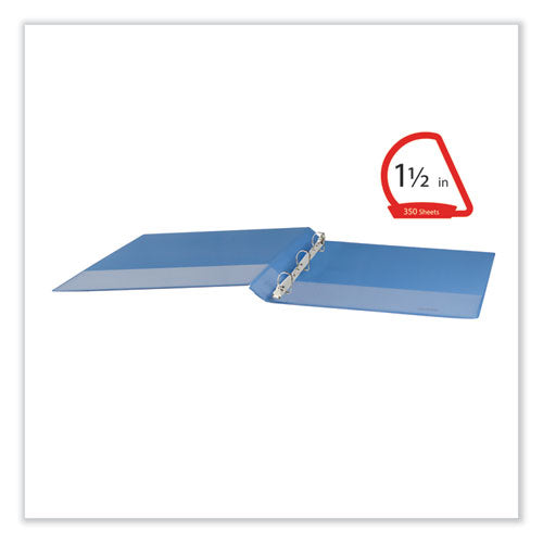 Slant D-ring View Binder, 3 Rings, 1.5" Capacity, 11 X 8.5, Light Blue.