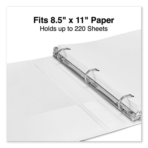 Slant D-ring View Binder, 3 Rings, 1" Capacity, 11 X 8.5, White, 12/carton.