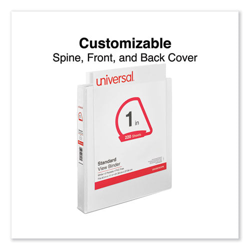 Slant D-ring View Binder, 3 Rings, 1" Capacity, 11 X 8.5, White, 12/carton.