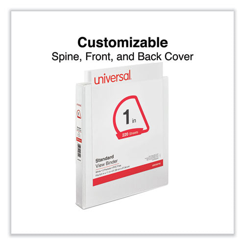 Slant D-ring View Binder, 3 Rings, 1" Capacity, 11 X 8.5, White, 4/pack.