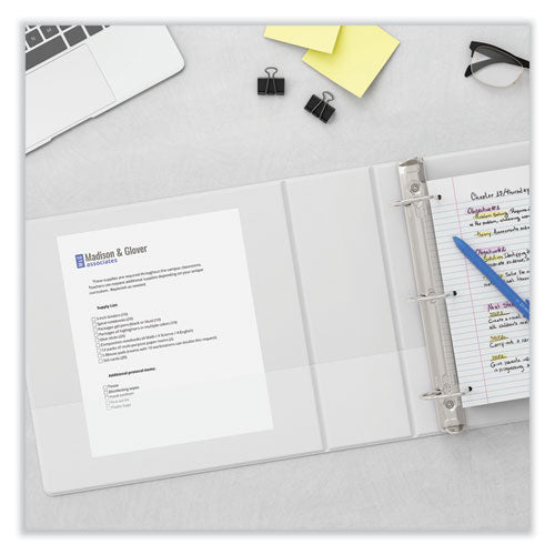 Slant D-ring View Binder, 3 Rings, 1.5" Capacity, 11 X 8.5, White.