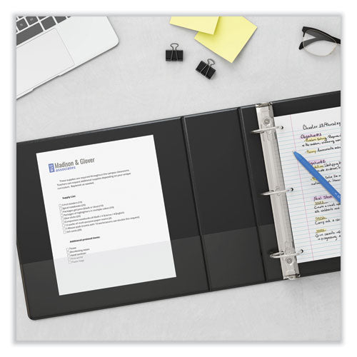 Slant D-ring View Binder, 3 Rings, 2" Capacity, 11 X 8.5, Black.