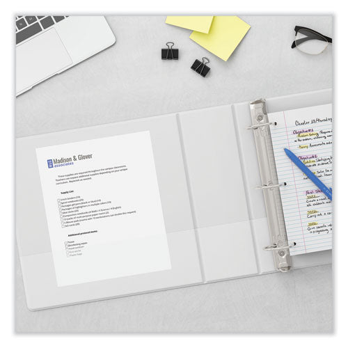 Slant D-ring View Binder, 3 Rings, 2" Capacity, 11 X 8.5, White, 4/pack.