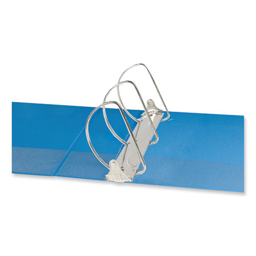 Slant D-ring View Binder, 3 Rings, 3" Capacity, 11 X 8.5, Light Blue.
