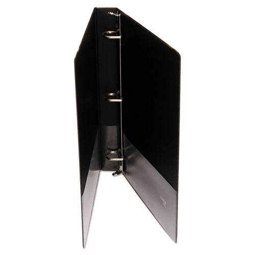 Deluxe Non-view D-ring Binder With Label Holder, 3 Rings, 1" Capacity, 11 X 8.5, Black.
