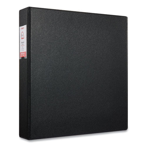 Deluxe Non-view D-ring Binder With Label Holder, 3 Rings, 1.5" Capacity, 11 X 8.5, Black.