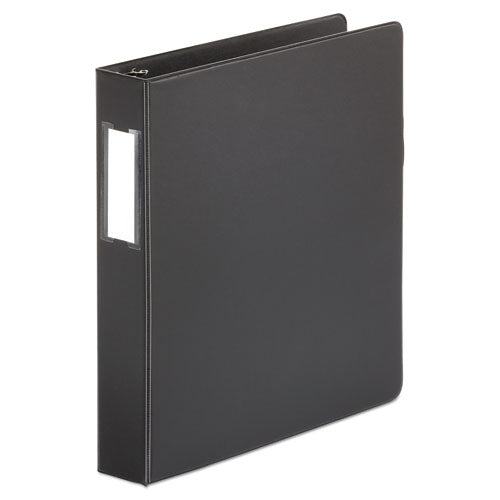 Deluxe Non-view D-ring Binder With Label Holder, 3 Rings, 1.5" Capacity, 11 X 8.5, Black.