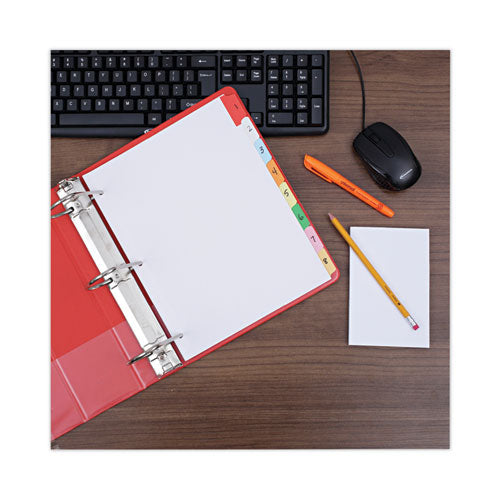 Deluxe Write-on/erasable Tab Index, 8-tab, 11 X 8.5, White, Assorted Tabs, 1 Set.