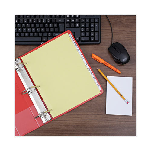 Insertable Tab Index, 8-tab, 11 X 8.5, Buff, Clear Tabs, 24 Sets.