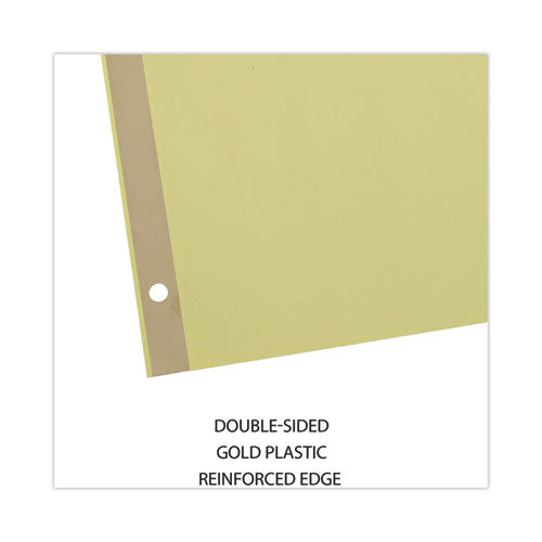 Deluxe Extended Insertable Tab Indexes, 5-tab, 11 X 8.5, Buff, Clear Tabs, 24 Sets.