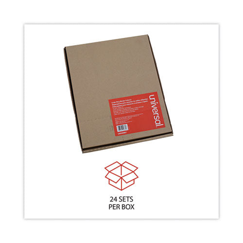 Deluxe Extended Insertable Tab Indexes, 5-tab, 11 X 8.5, Buff, Clear Tabs, 24 Sets.