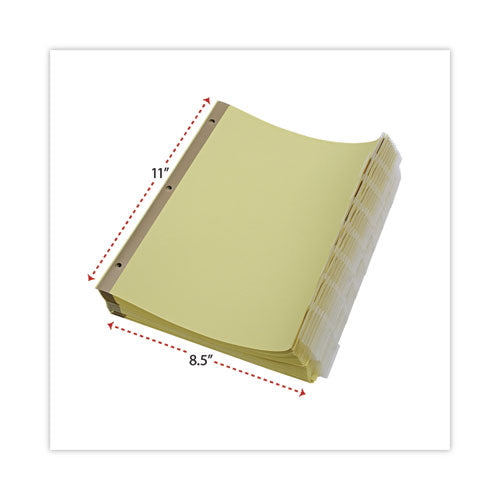 Deluxe Extended Insertable Tab Indexes, 8-tab, 11 X 8.5, Buff, Clear Tabs, 24 Sets.