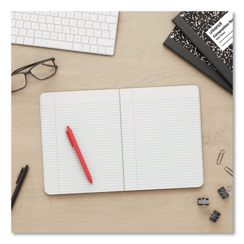 Composition Book, Wide/legal Rule, Black Marble Cover, (100) 9.75 X 7.5 Sheets, 6/pack.