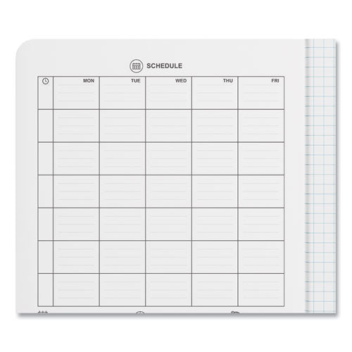 Quad Rule Composition Book, Quadrille Rule (4 Sq/in), Black Marble Cover, (100) 9.75 X 7.5 Sheets.