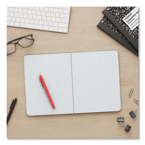 Quad Rule Composition Book, Quadrille Rule (4 Sq/in), Black Marble Cover, (100) 9.75 X 7.5 Sheets.