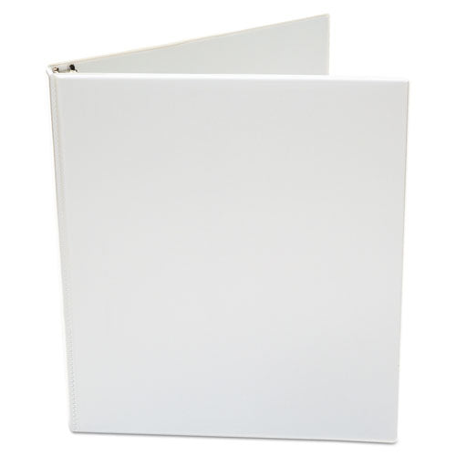 Economy Round Ring View Binder, 3 Rings, 0.5" Capacity, 11 X 8.5, White.