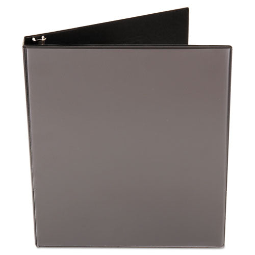 Economy Round Ring View Binder, 3 Rings, 1" Capacity, 11 X 8.5, Black.