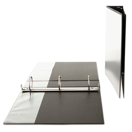 Economy Round Ring View Binder, 3 Rings, 2" Capacity, 11 X 8.5, Black.