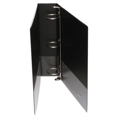 Economy Round Ring View Binder, 3 Rings, 2" Capacity, 11 X 8.5, Black.