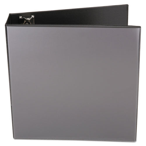 Economy Round Ring View Binder, 3 Rings, 3" Capacity, 11 X 8.5, Black.