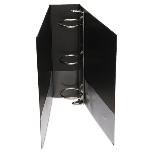 Economy Round Ring View Binder, 3 Rings, 3" Capacity, 11 X 8.5, Black.