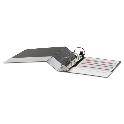 Economy Round Ring View Binder, 3 Rings, 3" Capacity, 11 X 8.5, Black.