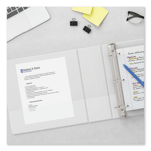 Slant D-ring View Binder, 3 Rings, 4" Capacity, 11 X 8.5, White.