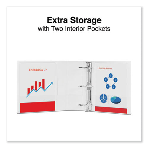 Slant D-ring View Binder, 3 Rings, 4" Capacity, 11 X 8.5, White.