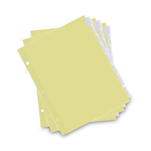 Insertable Tab Index, 8-tab, 11 X 8.5, Buff, Clear Tabs, 6 Sets.