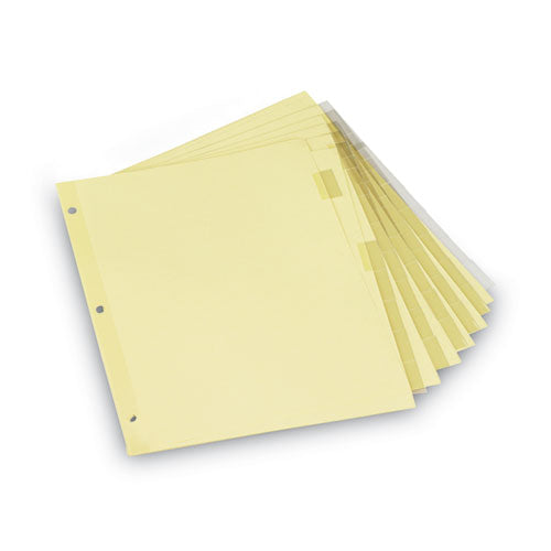 Insertable Tab Index, 8-tab, 11 X 8.5, Buff, Clear Tabs, 6 Sets.