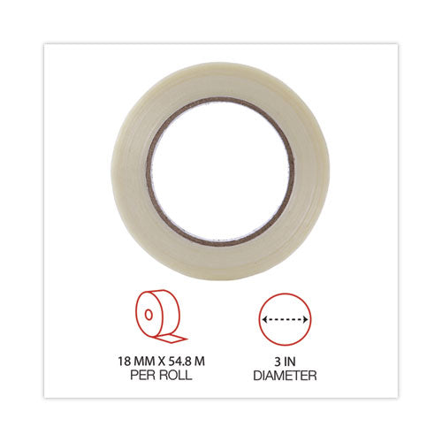 120# Utility Grade Filament Tape, 3" Core, 18 Mm X 54.8 M, Clear