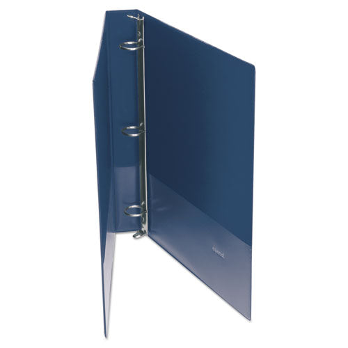 Economy Non-view Round Ring Binder, 3 Rings, 1" Capacity, 11 X 8.5, Royal Blue